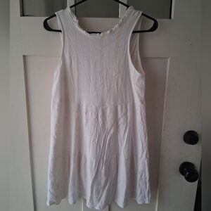 Altar'd State White Summer Dress with Gold Threading